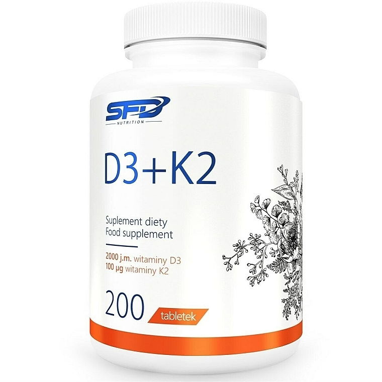 Dietary Supplement 'D3+K2' - SFD Nutrition D3 2000iu + K2 100mcg — photo N3