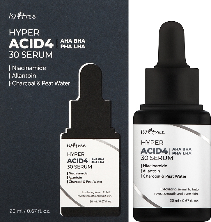 Acid-Based Peeling Serum - ISNtree Hyper Acid 4 AHA BHA PHA LHA 30 Serum — photo N2