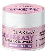 Fragrances, Perfumes, Cosmetics 爪用モデリングジェル - Claresa Soft & Easy Builder Gel UV/LED Blinking Pink