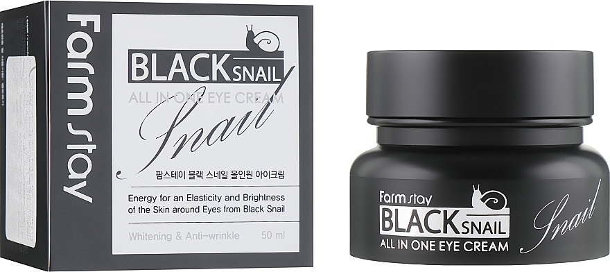 Black Snail Mucin Eye Cream - FarmStay All-In-One Black Snail Eye Cream — photo N2