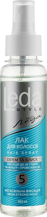 Mega Strong Hold Hair Spray "Leda Style" with Mechanical Pump Sprayer - Supermash — photo N1