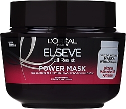 Strengthening Mask for Weak Hair - L'Oreal Paris Elseve Full Resist Power Mask — photo N3