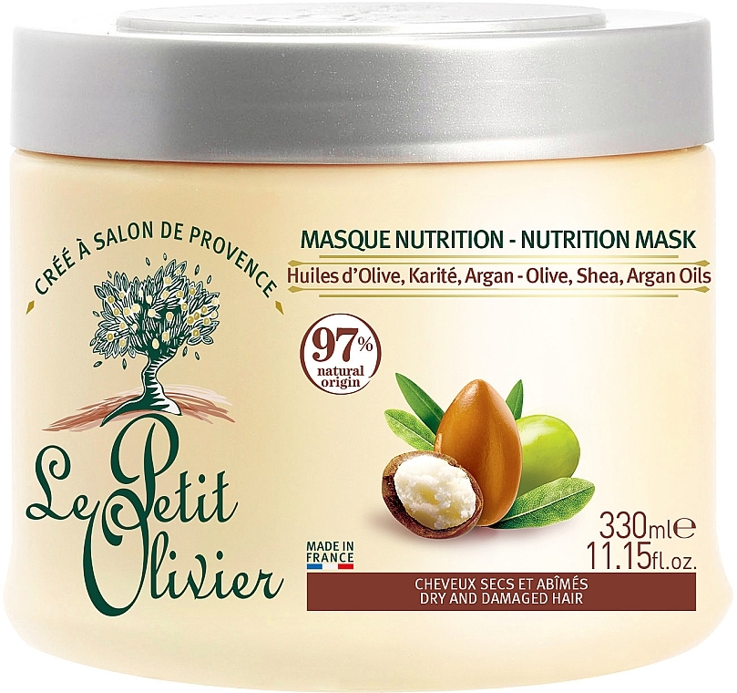 Dry & Damaged Hair Mask - Le Petit Olivier Olive Karite Argan Masque — photo N1