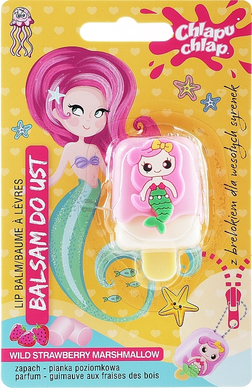 Little Mermaid Lip Balm, strawberry - Chlapu Chlap Wild Strawberry Marshmallow Lip Balm — photo N1