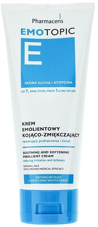 3-in-1 Intensely Nourishing Emollient - Pharmaceris E Emotopic Soothing and Softening Body Emollient Cream — photo N2