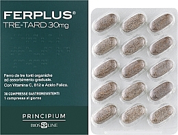 Dietary Supplement 'FerPlus Triple Action' - BiosLine Principium FerPlus Tre-Tard — photo N2