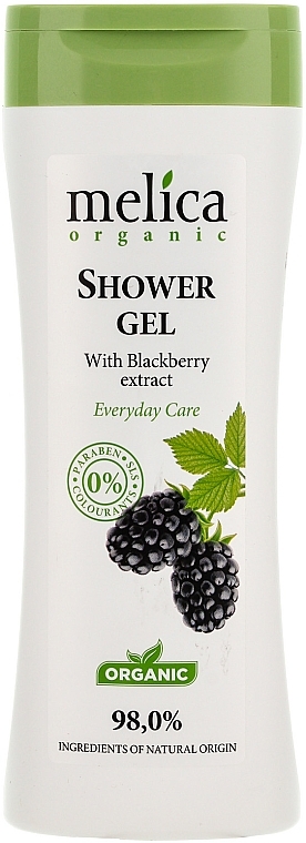 GIFT! Shower Gel with Blackberry Extract - Melica Organic Shower Gel — photo N1