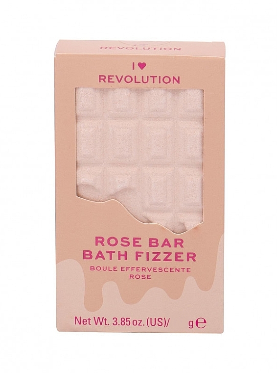 Bath Bomb - I Heart Revolution Chocolate Bar Bath Fizzer "Rose" — photo N1