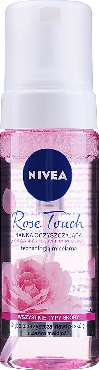 Organic Rose Water Cleansing Foam with Micellar Technology - Nivea Rose Touch — photo N5