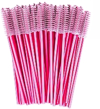 Lash & Brow Brush, dark pink with pink handle - Clavier — photo N2