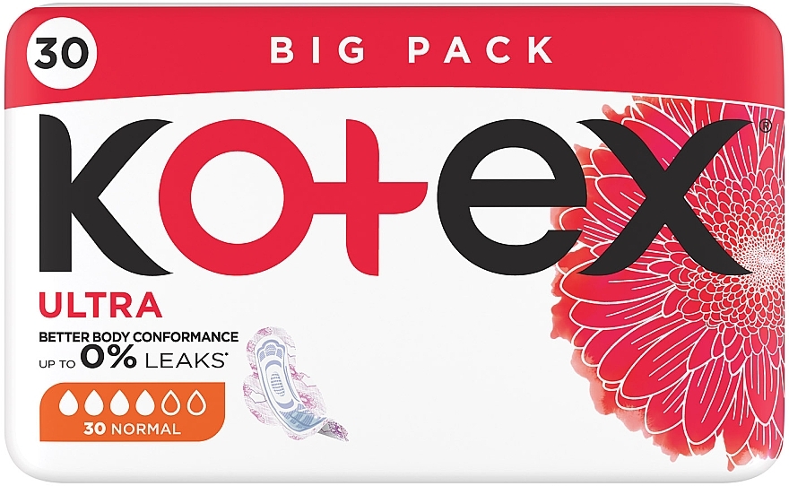 Sanitary Pads, 30pcs - Kotex Ultra Normal Quadro — photo N12