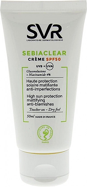 Sun Cream for Problem Skin - SVR Sebiaclear Cream SPF 50 Mattifying Anti-Blemishes — photo N1