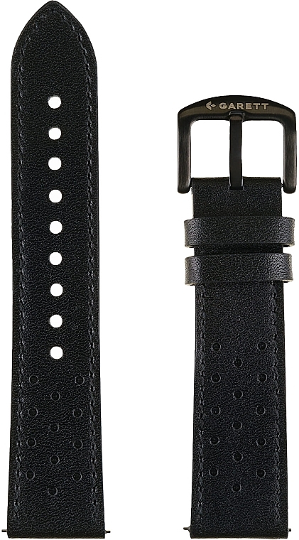 Smartwatch Band, leather black, 22 mm - Garett — photo N1