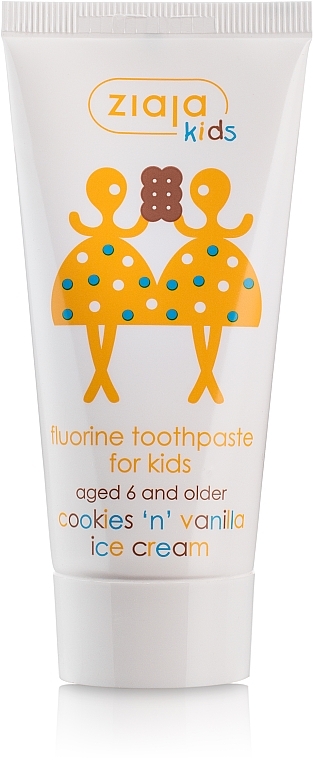 Kids Toothpaste with Fluorine "Cookies and Vanilla Ice Cream" - Ziaja Kids Cookies 'N' Vanilla Ice Cream — photo N1