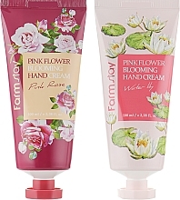 Set - FarmStay Pink Flower Blooming Hand Cream Set (h/cr/2x100ml) — photo N2