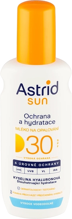 Moisturizing Tanning Lotion Spray - Astrid Sunscreen Lotion Spray SPF 30 — photo N1