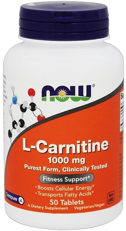 L-Carnitine, tablets, 1000mg - Now Foods L-Carnitine — photo N8