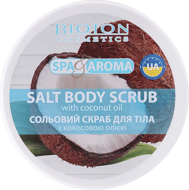 ココナッツ オイル入り ソルト ボディ スクラブ - Bioton Cosmetics Spa & Aroma Salt Body Scrub With Coconut Oil — photo N1