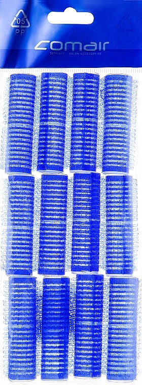 Velcro Plus Curlers Set, 12 pcs, 15mm, blue - Comair — photo N1