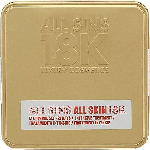 Set - All Sins 18k All Skin Eye Rescue 21 Days Intensive Treatment (eye/essence/15ml + eye/mask/3x2pcs) — photo N2