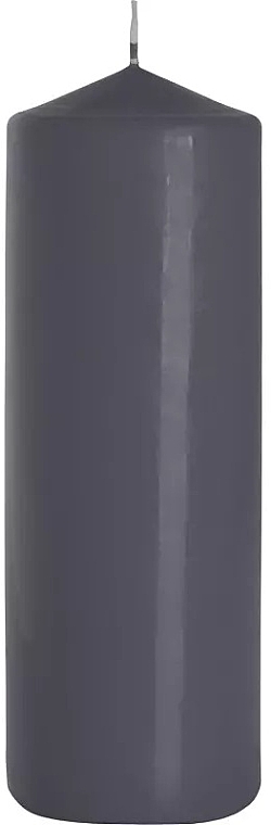 Cylindrical Candle 80x250 mm, grey - Bispol — photo N1