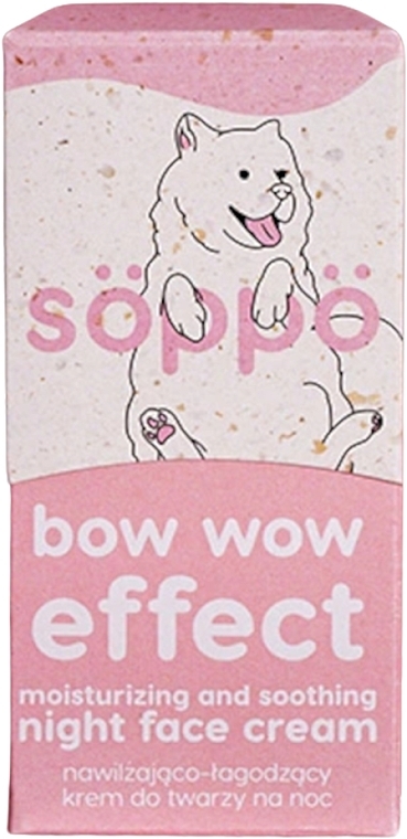 Moisturizing & Soothing Night Face Cream - Soppo Bow Wow Effect Moisturizing And Soothing Night Face Cream — photo N2