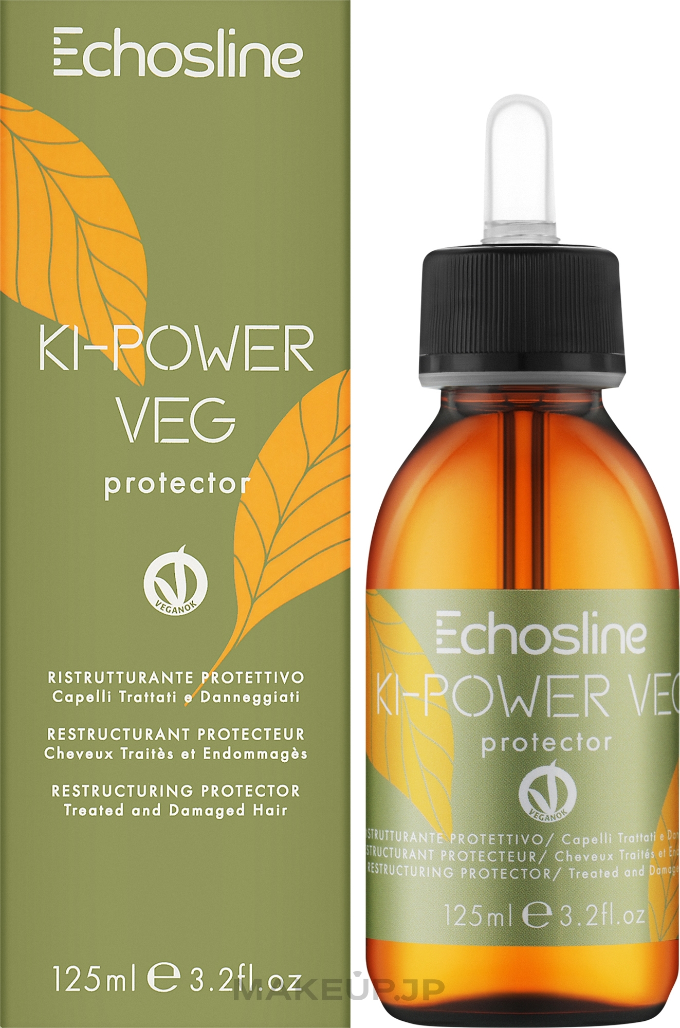 Hair Restructuring Protector - Echosline Ki-Power Veg Restructuring Protective for Treated and Damaged Hair — photo 125 ml