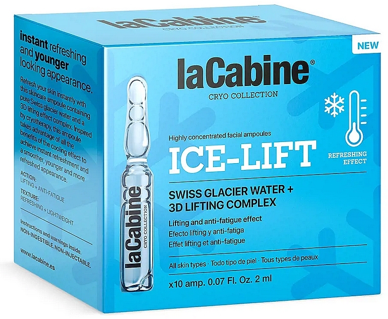 Cooling Lift Face Ampoules - La Cabine Ice-lift Ampoules — photo N2