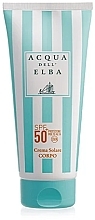 Fragrances, Perfumes, Cosmetics Protective Body Cream - Acqua Dell Elba Body Sun Cream SPF 50+