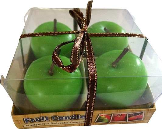 Decorative Candle Set "Green Apple" - AD (candle/4pcs) — photo N1