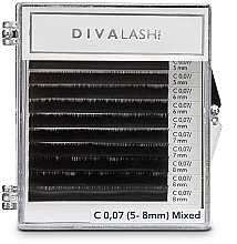 Fragrances, Perfumes, Cosmetics Lash Extensions C 0.07 (5-8 mm), 10 rows - Divalashpro