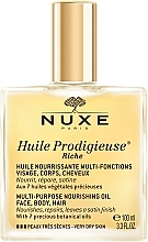 Fragrances, Perfumes, Cosmetics Nourishing Oil for Extra Dry Skin - Nuxe Huile Prodigieuse Riche Multi-Purpose Oil