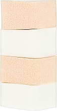 Fragrances, Perfumes, Cosmetics 4in1 Rhombus Makeup Sponge CS052WB, beige + white - Cosmo Shop Sponge