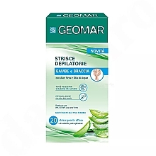 Leg & Hand Wax Strips with Aloe Vera & Argan Oil - Geomar Wax Strips Legs and Arms — photo N1