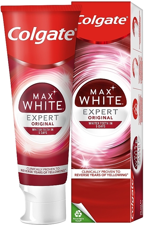 Whitening Toothpaste - Colgate Max White Expert White Cool Mint Toothpaste — photo N2