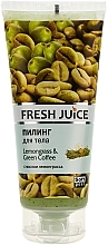 Fragrances, Perfumes, Cosmetics Lemongrass & Green Coffee Body Peeling - Fresh Juice Lemongrass Green Coffee