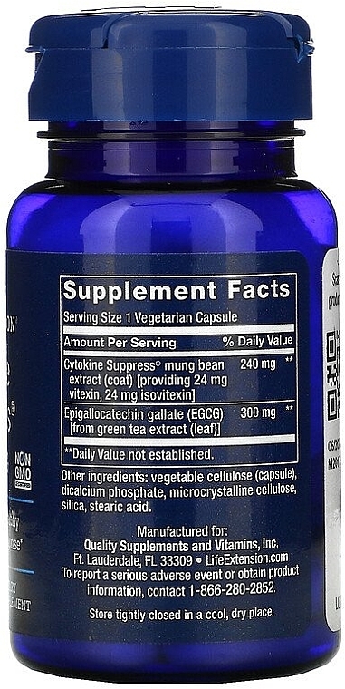 Strengthening Immunity Dietary Supplement - Life Extension Cytokine Suppress With EGCG — photo N2