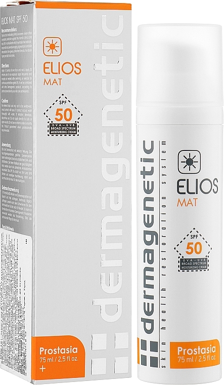 Mattifying Sun Cream - Dermagenetic Elios Mat SPF50 3in1 UVA/UVB — photo N2