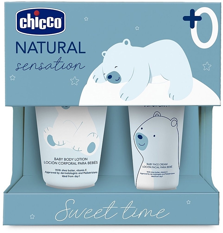Set - Chicco Natural Sensation Sweet Time Set (f/cr/50ml + b/lot/150ml) — photo N1
