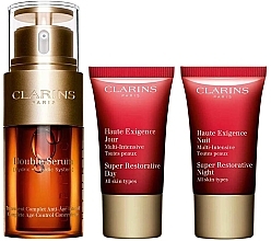 Fragrances, Perfumes, Cosmetics Set - Clarins Double Serum & Super Restorative (ser/30ml + cr/15ml + n/cr/15ml)