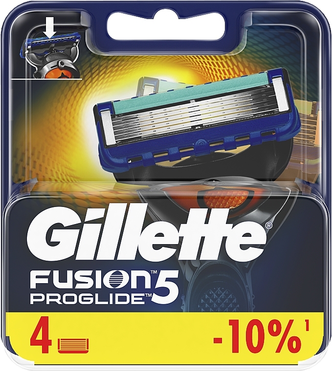 Shaving Razor Refills, 4 pcs. - Gillette ProGlide Fusion — photo N2