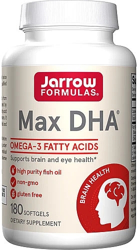 Dietary Supplement "Omega-3" - Jarrow Formulas Max DHA — photo N1