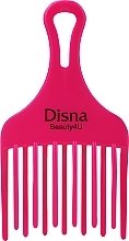 Afro Hairstyle Comb PE-401, 18.2 cm, pink - Disna Ahuecador Comb — photo N1