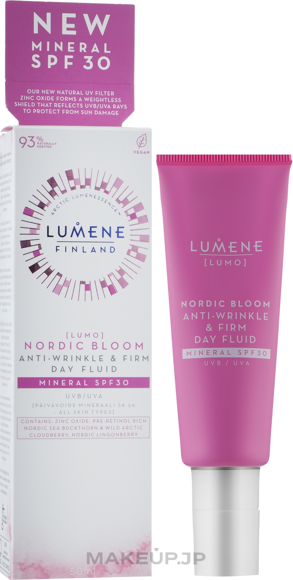 Anti-Wrinkle & Firm Day Fluid with Mineral SPF30 - Lumene Lumo Nordic Bloom Anti-Wrinkle & Firm Day Fluid Mineral SPF30 — photo 50 ml