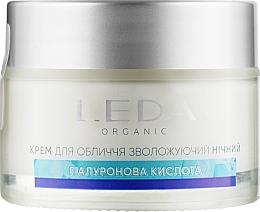 Moisturizing Night Face Cream with Hyaluronic Acid & Prebiotic - Leda Night Moisturizing Face Cream — photo N2