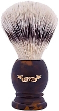 Shaving Brush, ecaille - Plisson Original Shaving Brush "High Mountain White" Fibre — photo N1