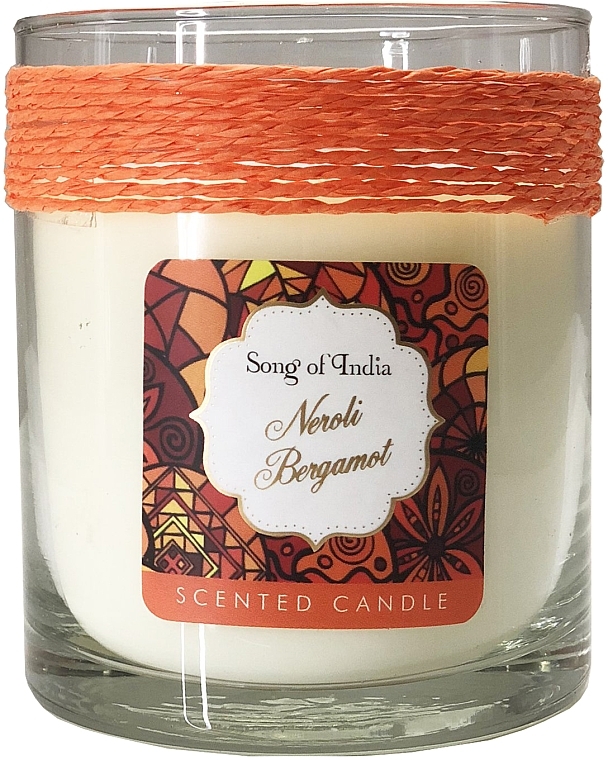 Scented Candle in Glass Jar "Neroli & Bergamot" - Song of India Scented Candlee — photo N2