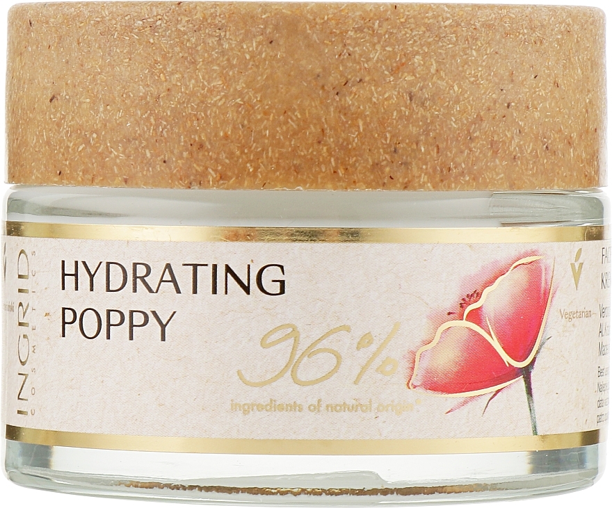 Moisturizing Face Cream with Poppy Oil - Ingrid Cosmetics Vegan Hydrating Poppy — photo N1