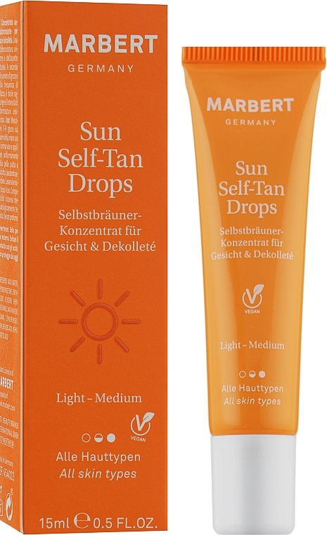 Self-Tan Drops for Face & Décolleté - Marbert Sun Self-Tan Drops Llight-Medium — photo N3