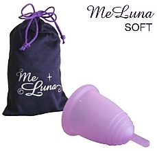 Menstrual Cup with Stem, S-size, pink - MeLuna Soft Menstrual Cup Stem — photo N1